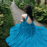 Sanya Seaside Photo Clothes Super Fairy Red Slings Beach Dress Thailand Wear Holiday Dress High Sense